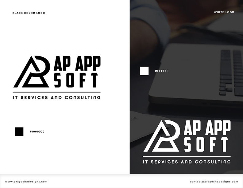 AP App soft-Logo Design Options-Blak & White